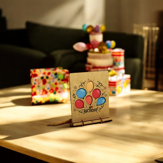 Happy Birthday Ballonnen – Pop-up Verjaardagskaart