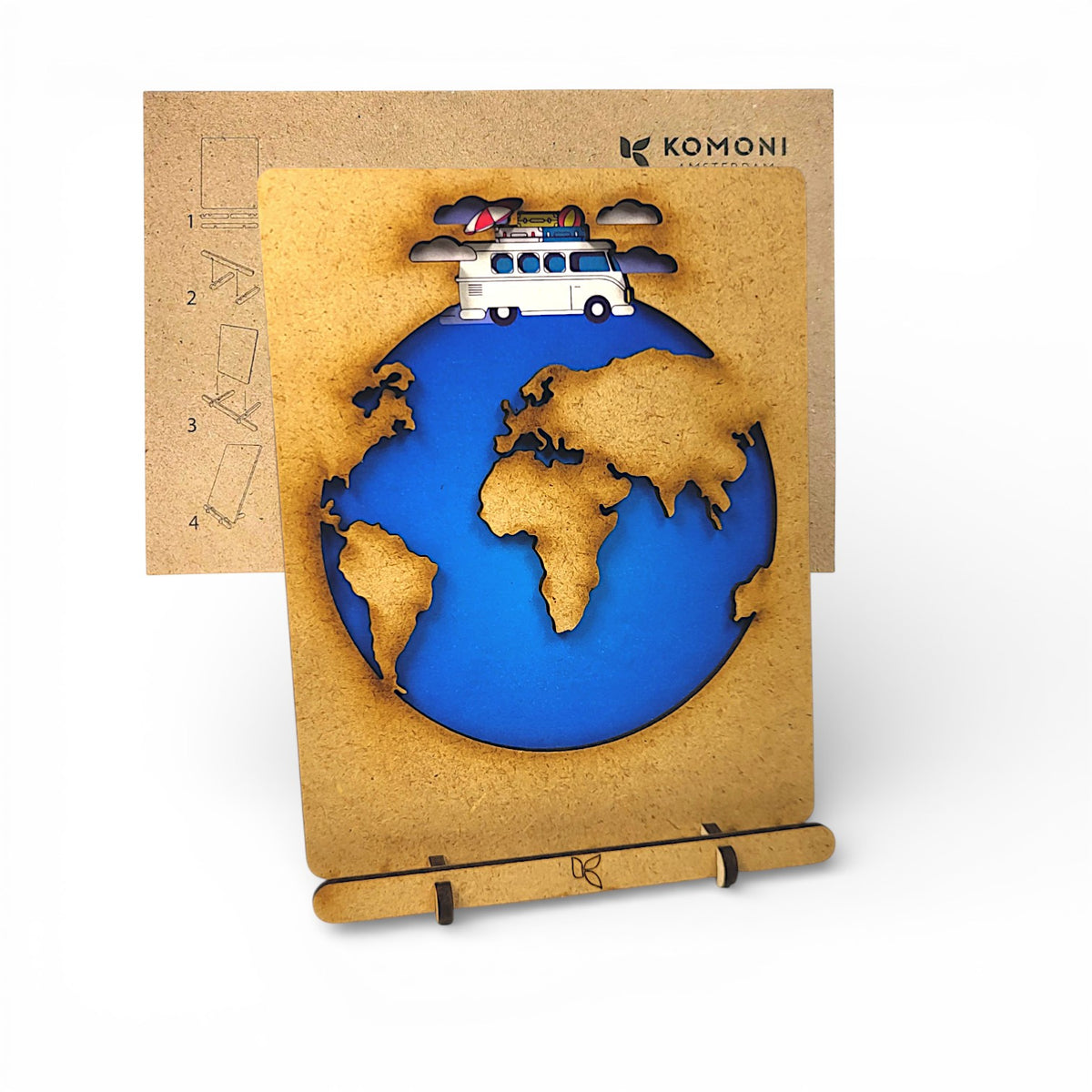 Happy Camper – Houten Pop-up Kampeerkaart