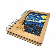 Afbeelding in Gallery-weergave laden, Starry Night Van Gogh Journal in gebruik – schrijven, schetsen en creatieve notities