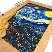 Afbeelding in Gallery-weergave laden, Sterrennacht notitieboek met Van Gogh illustratie – perfect voor schrijven, tekenen en schetsen