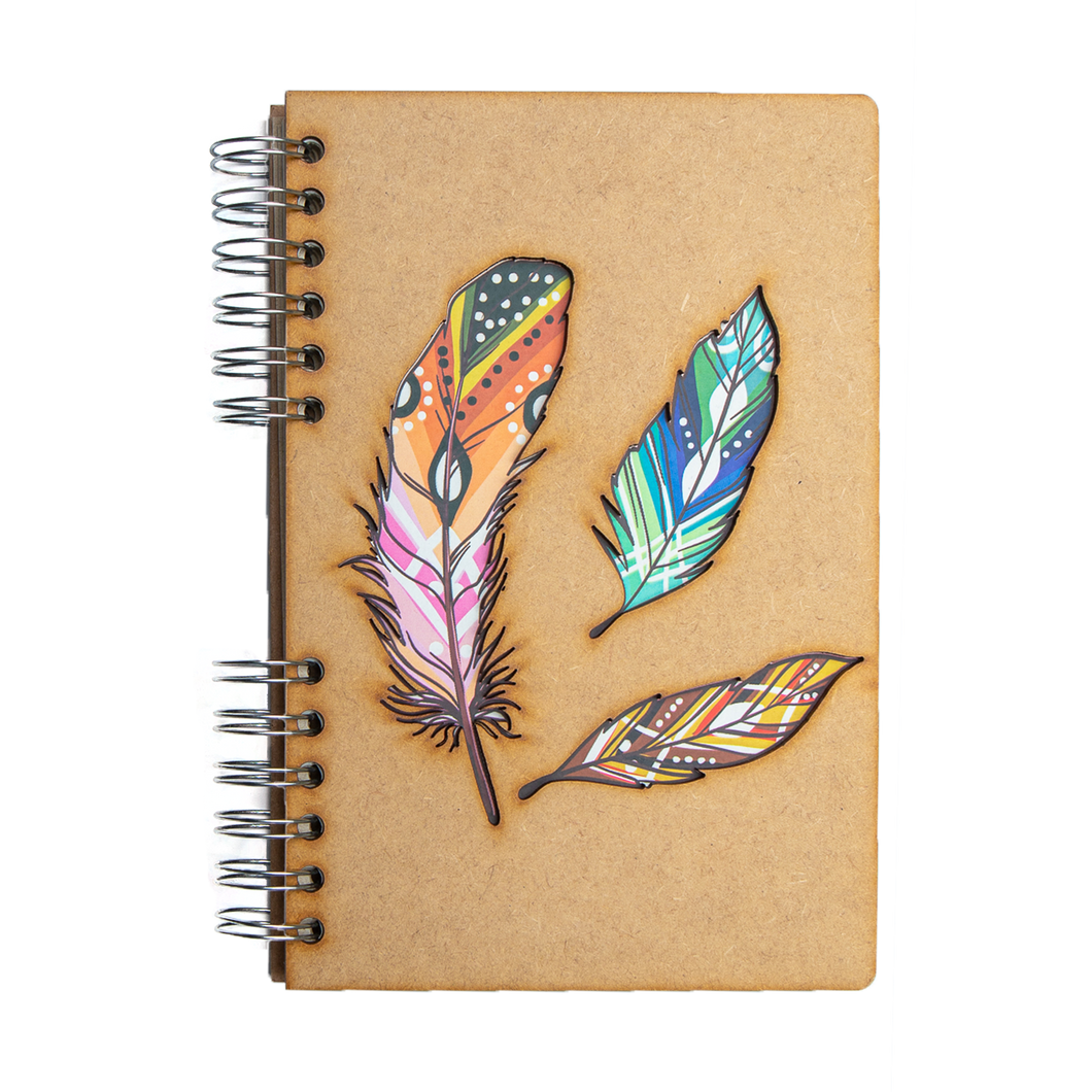 Sustainable journal - Recycled paper - Feathers