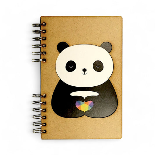 Panda Love – Houten Notitieboek