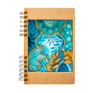 NEW! Sustainable journal - Recycled paper - Blue Flowers