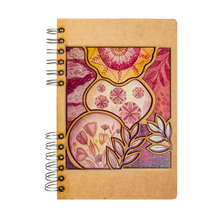 Load image into Gallery viewer, Sustainable journal - Recycled paper - Pink Flowers
