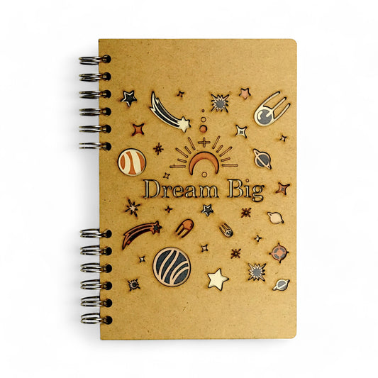 Dream Big – Navulbaar Houten Notitieboek