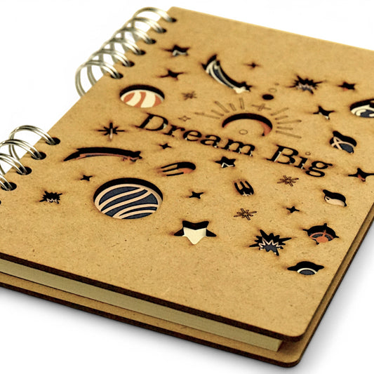 Dream Big – Navulbaar Houten Notitieboek