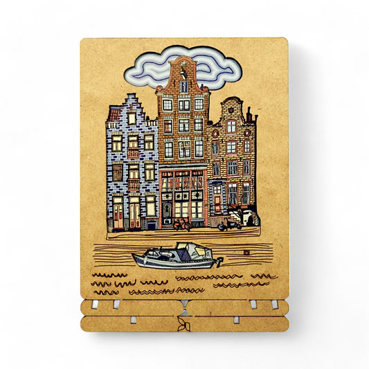 Amazing Amsterdam – Houten Pop-up Kaart