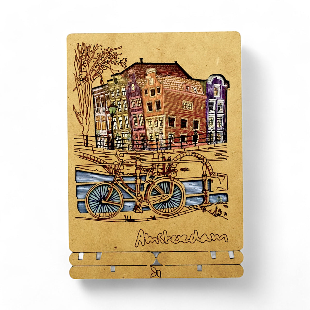 Amsterdam Fiets – Houten Pop-up Kaart