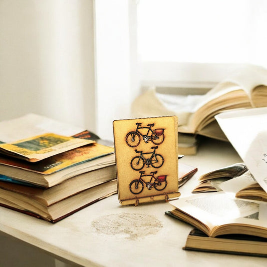 Vintage Bikes – Houten Pop-up Fietskaart