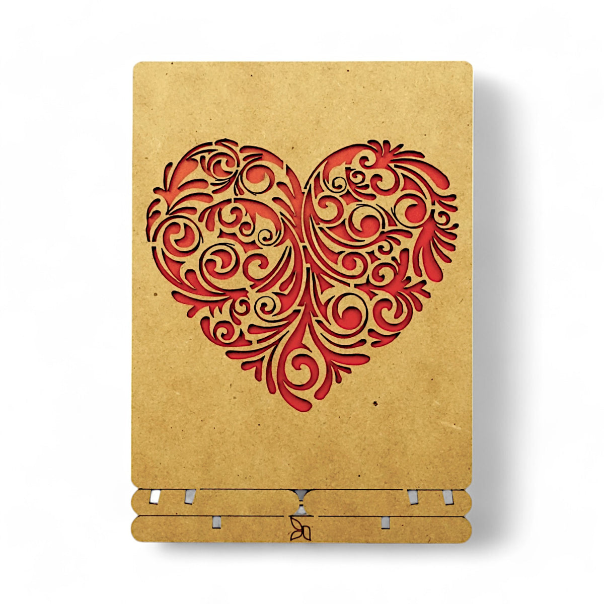 Pop-up art rood hart – duurzame wenskaart met envelop