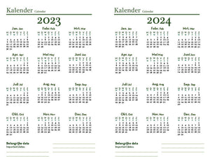NEW! Sustainable 2023-2024 agenda - recycled paper - Tree of Life