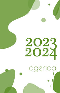 Sustainable 2023-2024 agenda - recycled paper - Hummingbird Flower