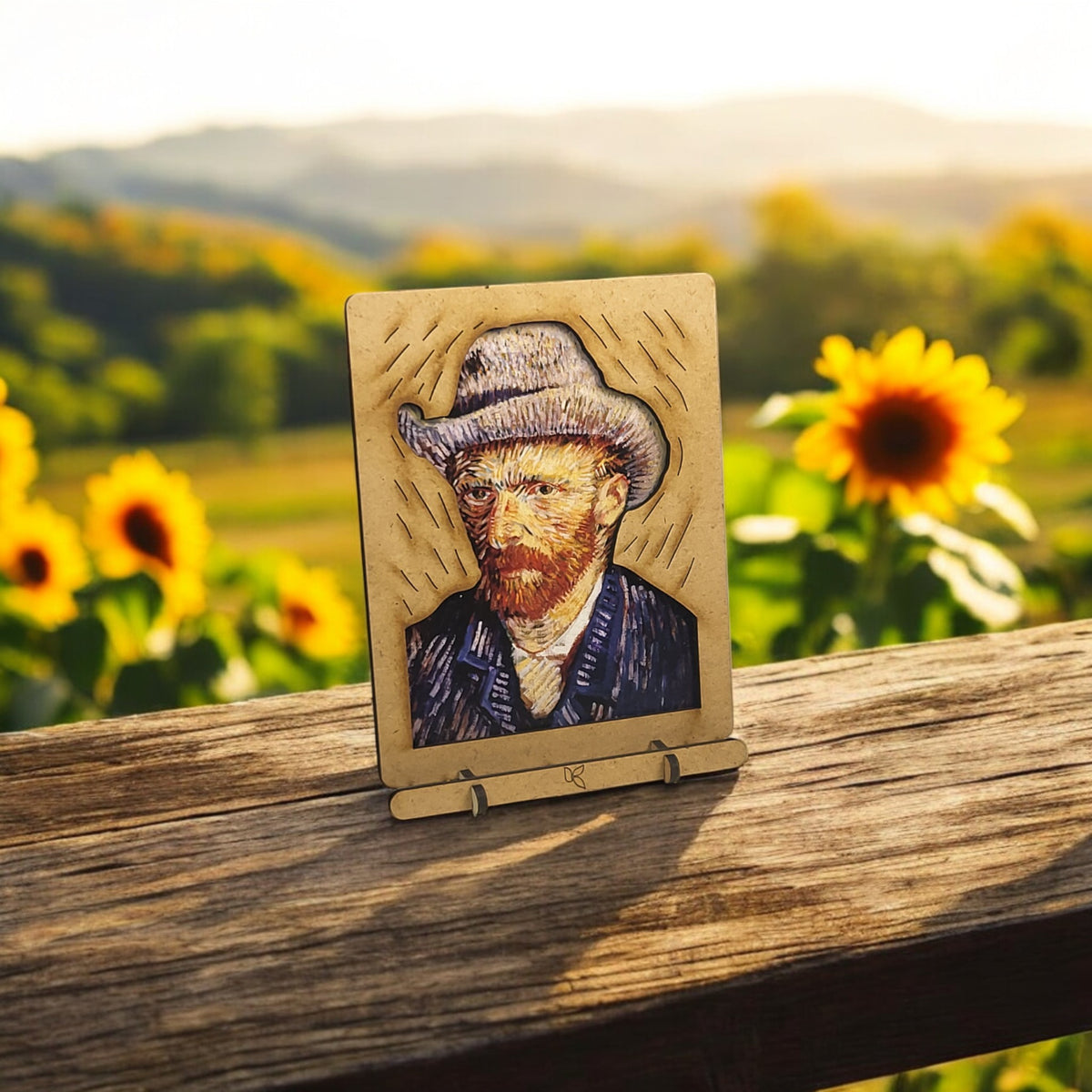 3D pop-up kunstkaart zelfportret Van Gogh duurzaam geproduceerd