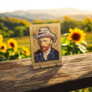 3D pop-up kunstkaart zelfportret Van Gogh duurzaam geproduceerd