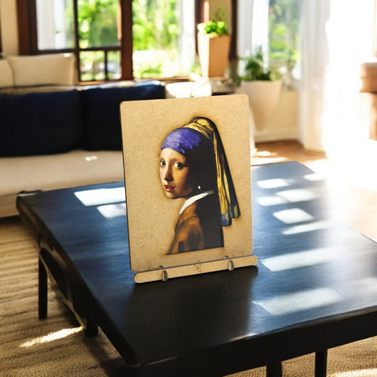 Meisje met de Parel – Houten Pop-up Kunstkaart