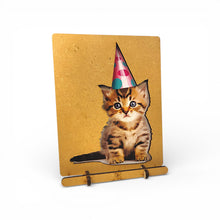 Load image into Gallery viewer, NIEUW: Kat met Feestmuts Pop-up Kaart

