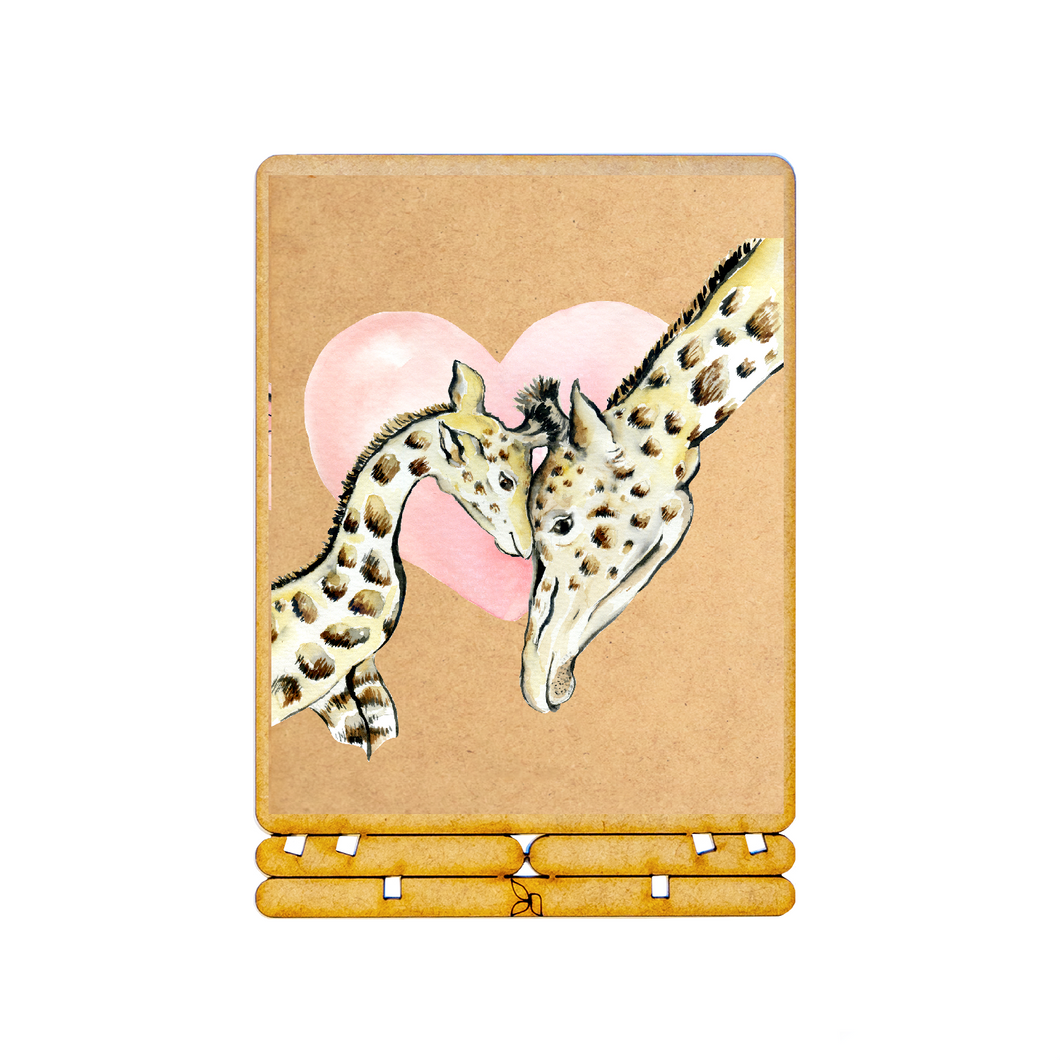 COMING SOON! Postcard - Piece of Art - Laurie van Houts - 2 giraffes