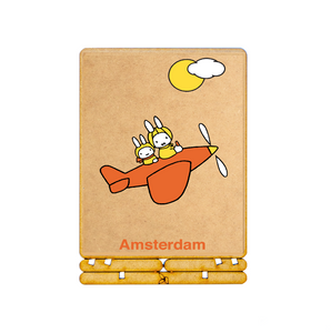 COMING SOON! Postcard - Piece of Art - Miffy on a plane Amsterdam