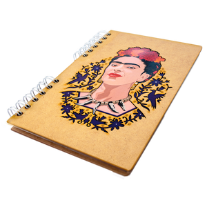 Sustainable Notebook - Recycled paper - Frida Kahlo Face