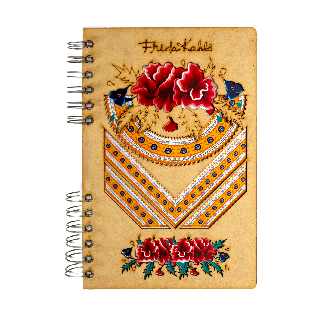 Sustainable journal - Recycled paper - Frida Kahlo Borders