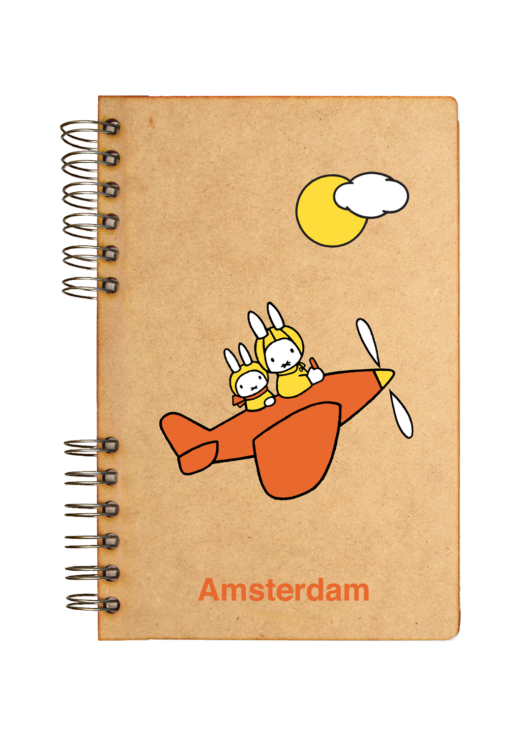 COMING SOON! Sustainable journal - Recycled paper - Miffy on a plane Amsterdam