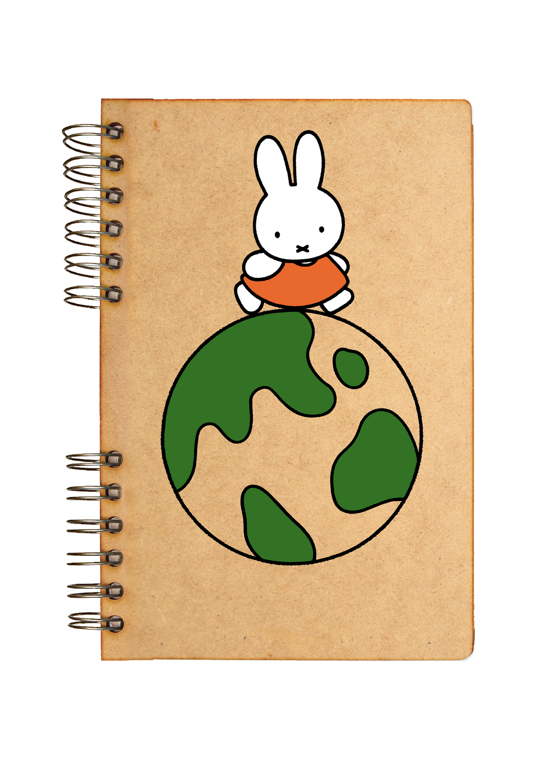 Sustainable journal - Recycled paper - Miffy on the globe