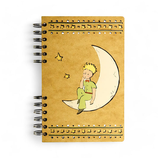 De Kleine Prins op de Maan – Houten Notitieboek