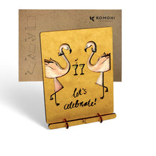 Afbeelding in Gallery-weergave laden, Let's Celebrate Flamingo Pop-up Kaart
