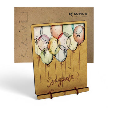 Congrats pop-up kaart van Laurie van Houts – duurzame verjaardagskaart