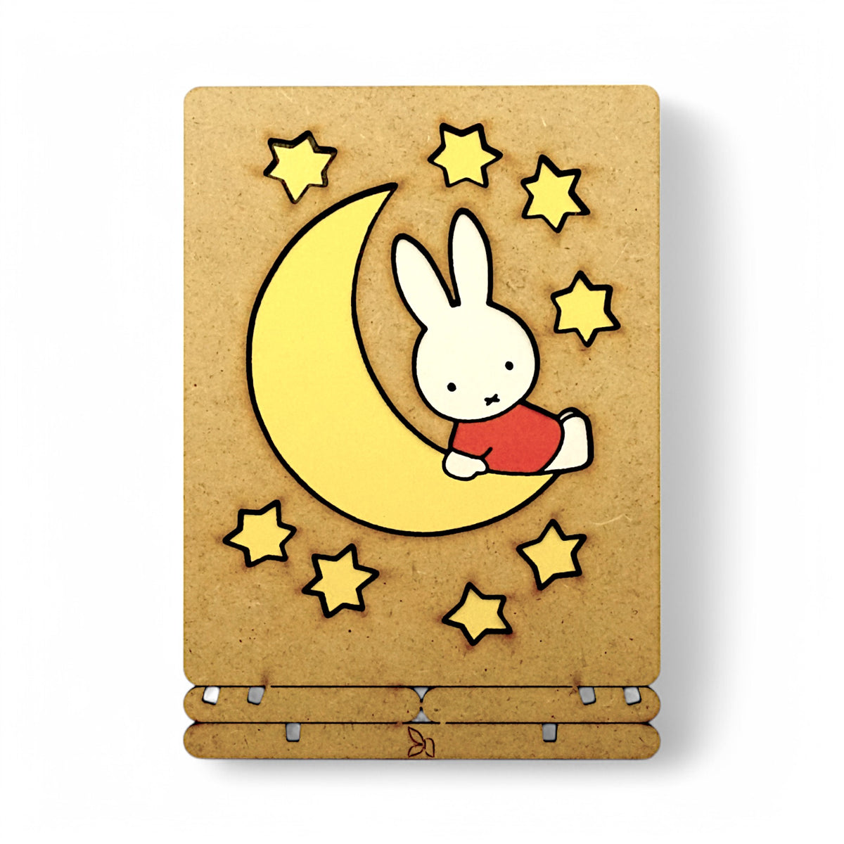 Komoni Miffy op de Maan pop-up kaart met kraft envelop