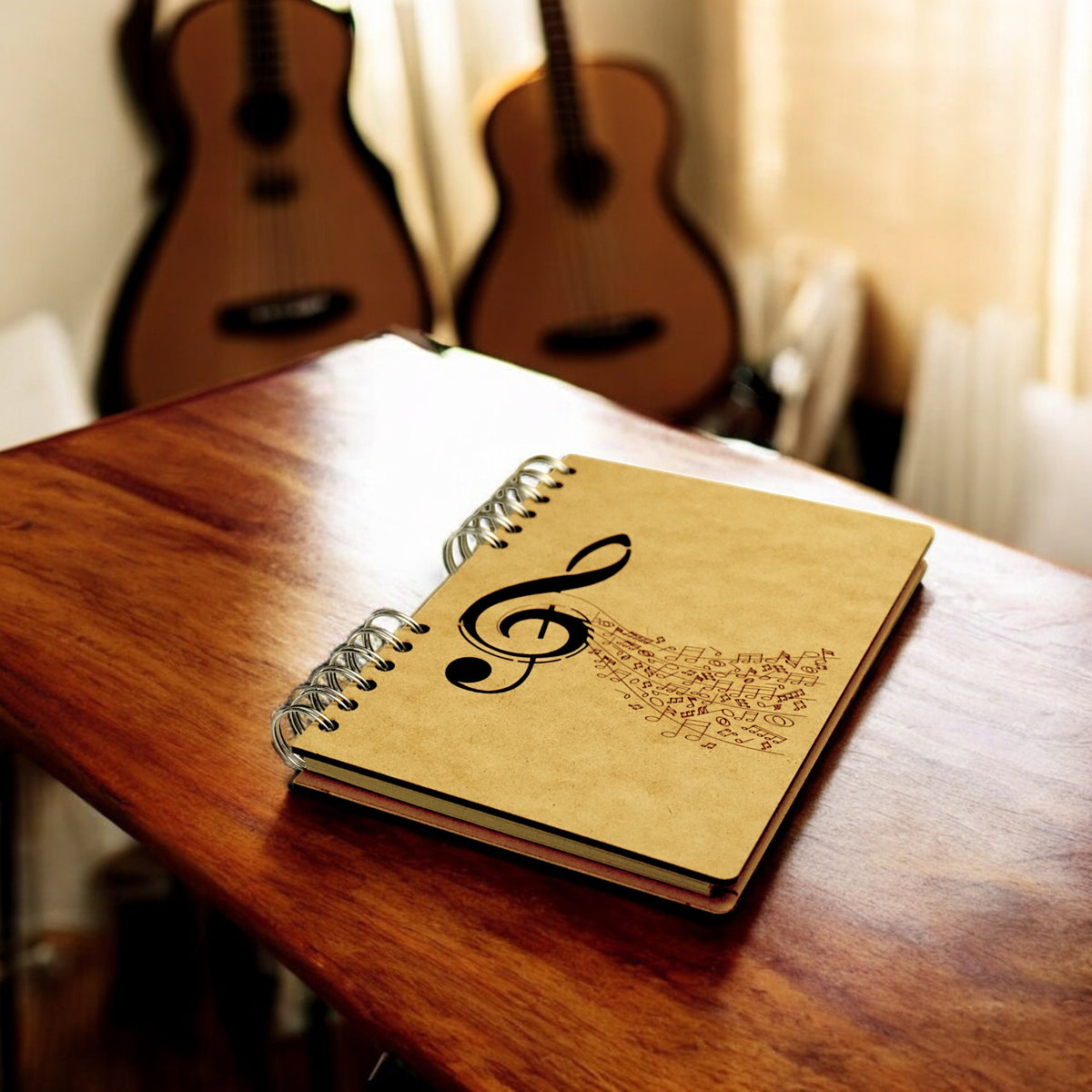 Let's Play Music – Houten Notitieboek