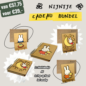 Nijntje Cadeaubundel – Altijd een cadeautje in huis (2 notitieboekjes + 3 kaarten)