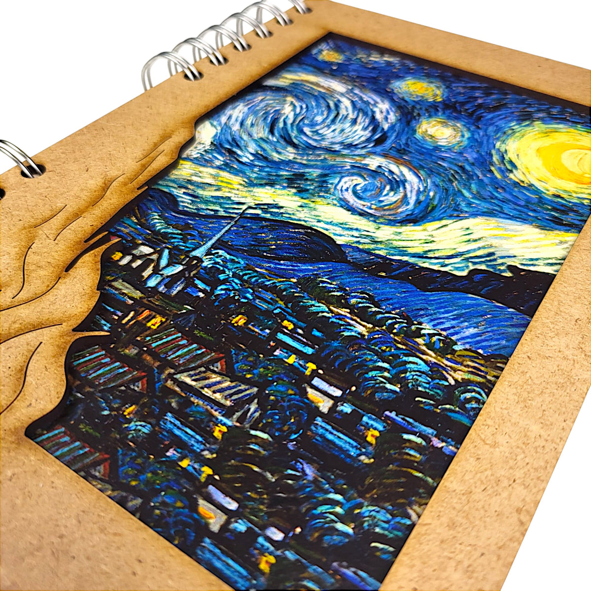 Sterrennacht notitieboek met Van Gogh illustratie – perfect voor schrijven, tekenen en schetsen
