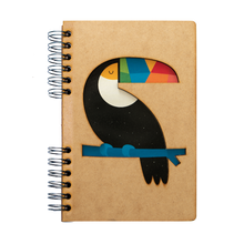 Load image into Gallery viewer, Sustainable journal - Recycled paper - Andy Westface - Rainbow Tucan
