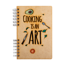 Load image into Gallery viewer, Sustainable journal - Recipebook - Recycled paper - Cooking is an Art
