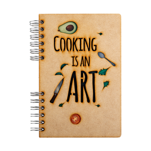 Sustainable journal - Recipebook - Recycled paper - Cooking is an Art