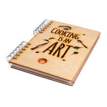 Load image into Gallery viewer, Sustainable journal - Recipebook - Recycled paper - Cooking is an Art
