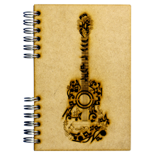 Load image into Gallery viewer, Sustainable journal - Recycled paper - Black Guitar
