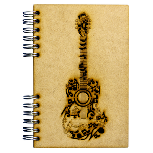 Sustainable journal - Recycled paper - Black Guitar