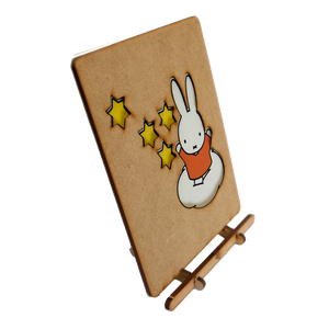 Postcard - Piece of Art - Miffy with the stars
