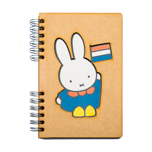 Sustainable journal - Recycled paper - Miffy on clogs with flag