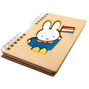 Sustainable journal - Recycled paper - Miffy on clogs with flag