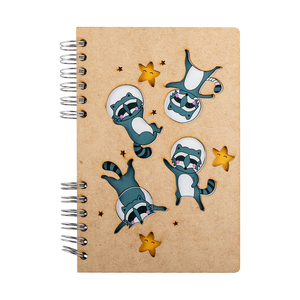 Sustainable journal - Recycled paper - Raccoons in Space