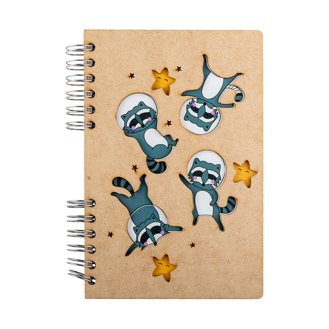 Sustainable journal - Recycled paper - Raccoons in Space