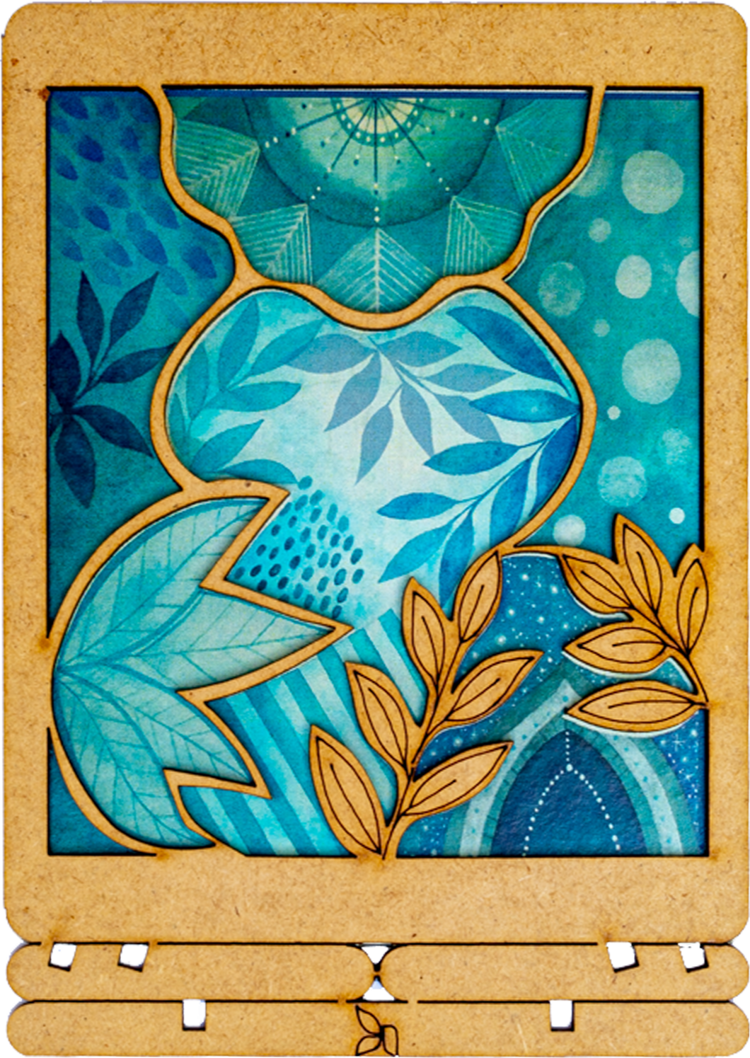 Postcard - Piece of Art - Blue Flowers