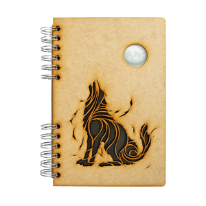 Sustainable journal - Recycled paper - Black Wolf